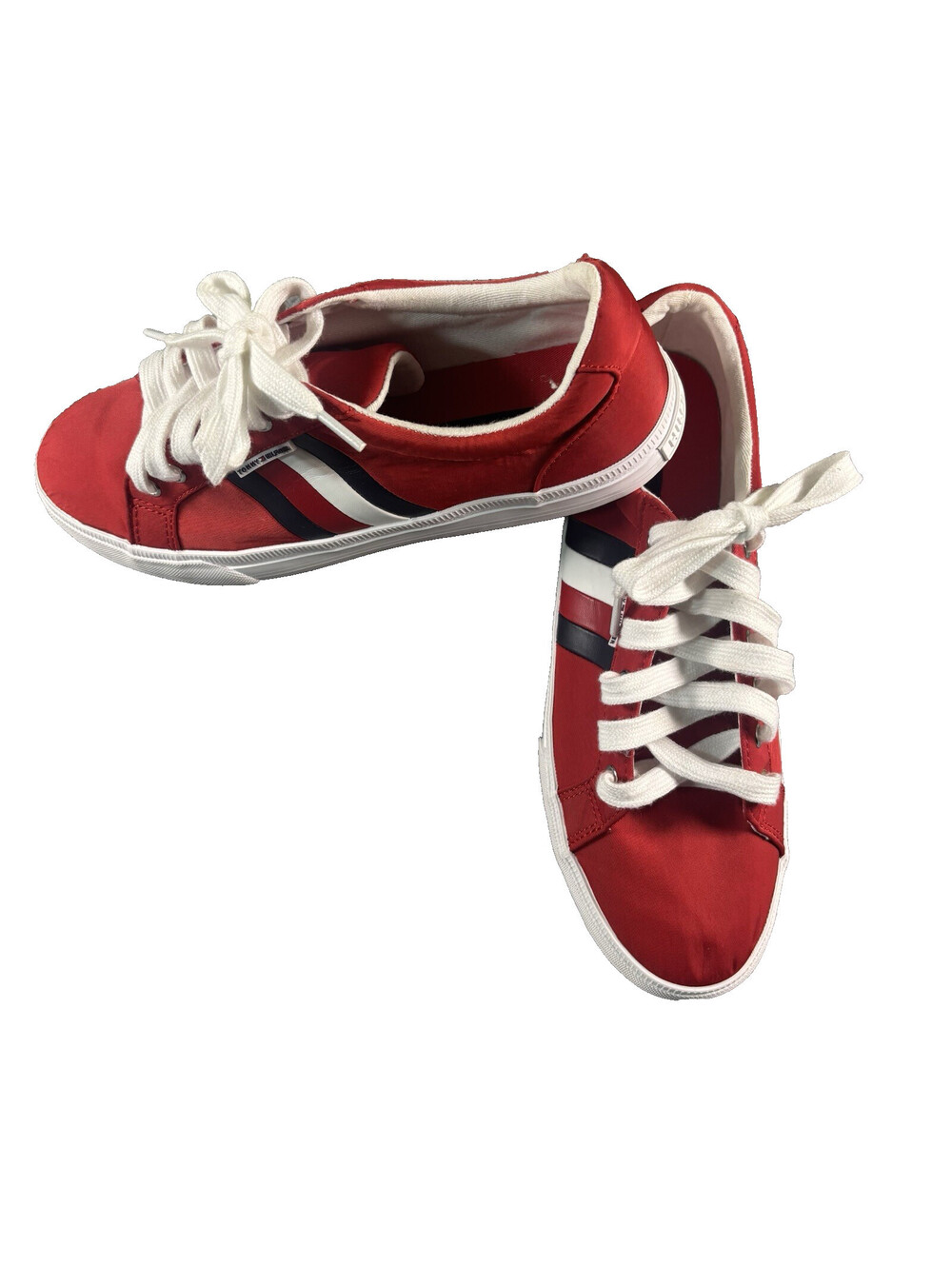Tommy Hilfiger Twilightz Red Sneakers Womens Size 9.5M Low Top Lace Up Shoes